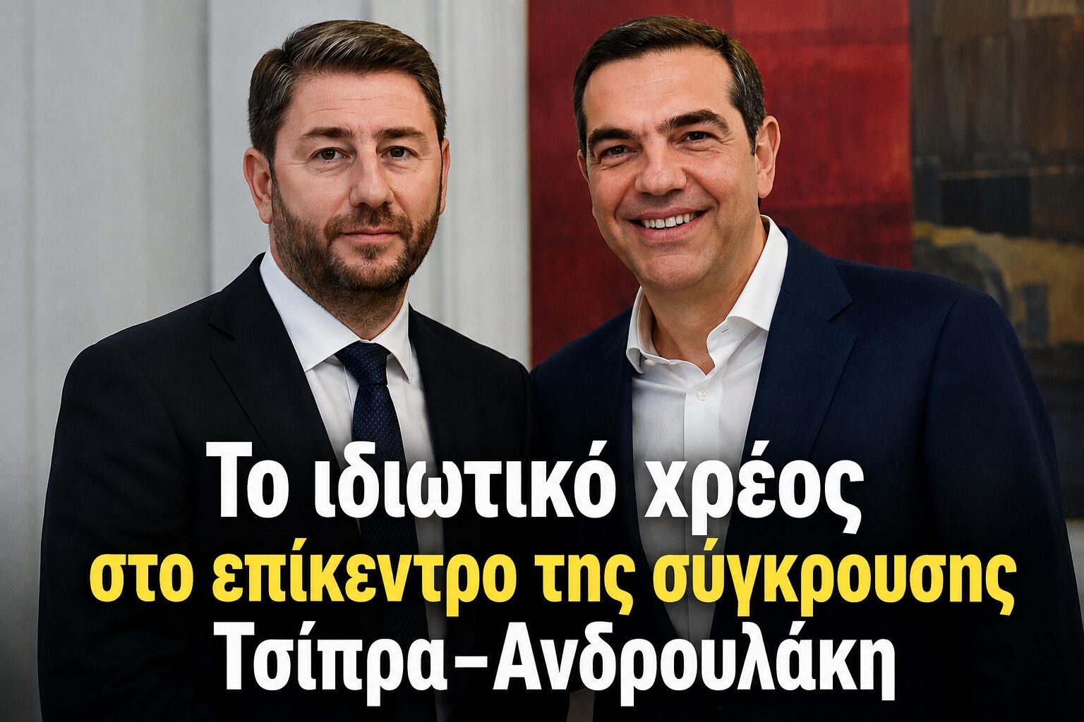 Το ιδιωτικό χρέος στο επίκεντρο της σύγκρουσης Τσίπρα–Ανδρουλάκη
