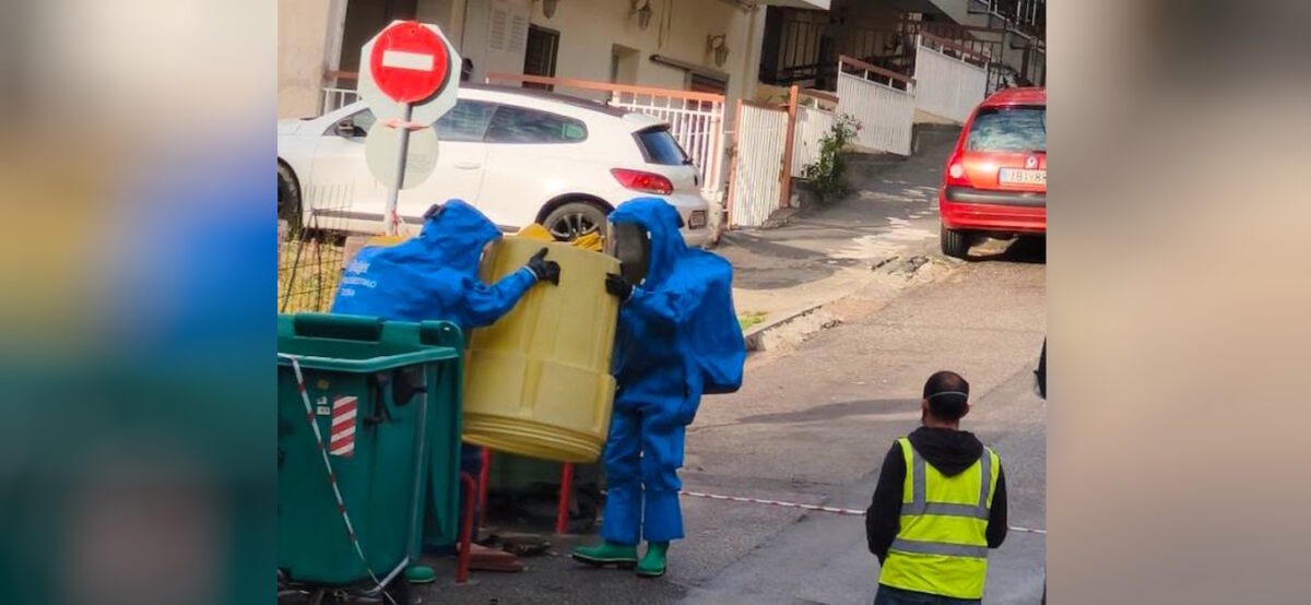 Άγιος Δημήτριος: Επιχείρηση της ΕΜΑΚ για ύποπτο δοχείο με αναθυμιάσεις σε κάδο
